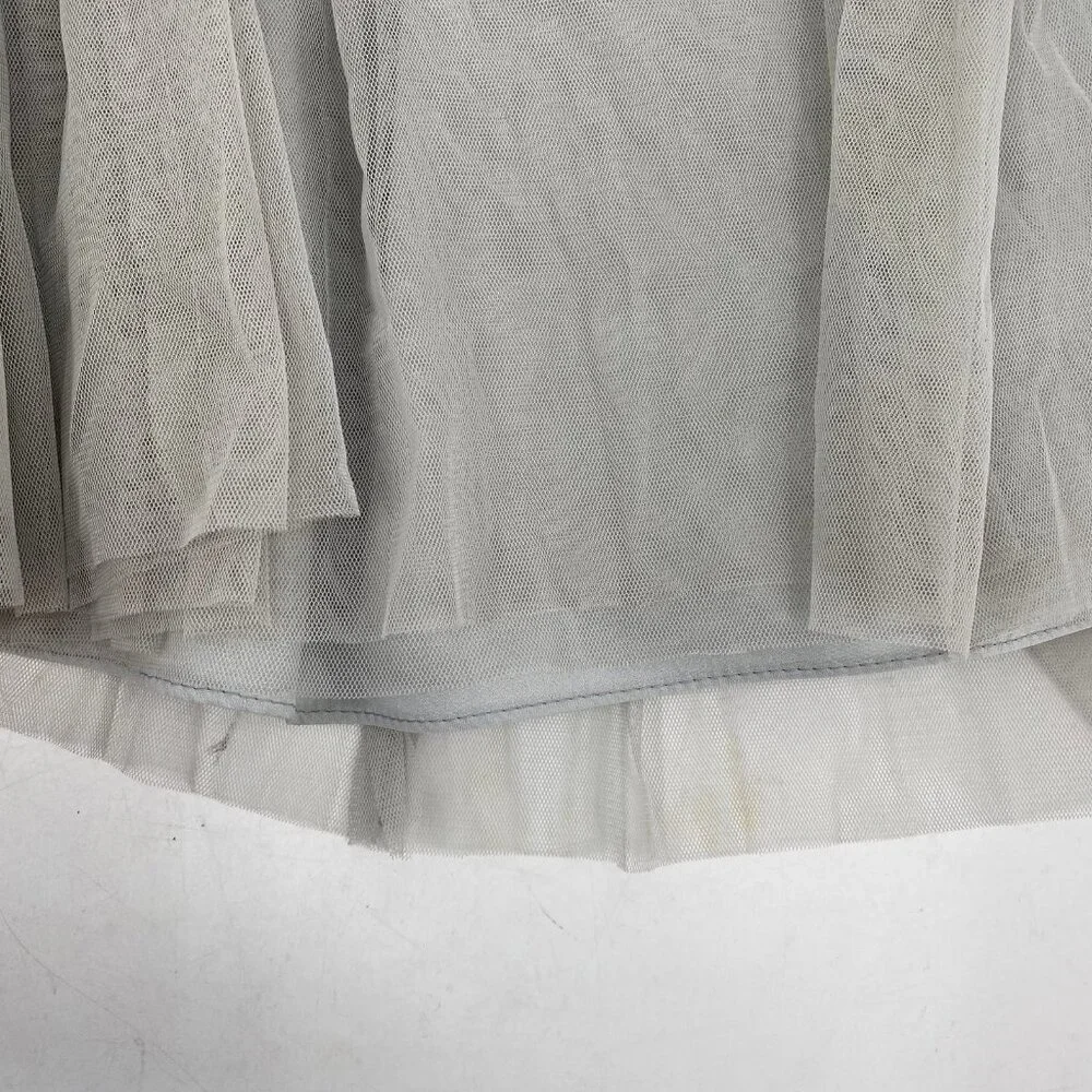 BHLDN Gray Gold Beaded Tulle Maxi Dress | Size 14 - Picture 7 of 12